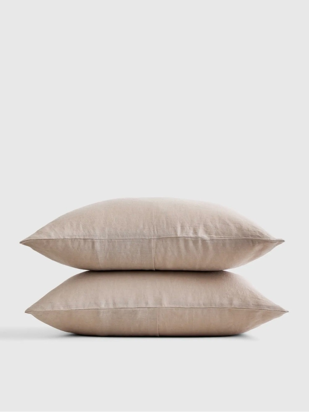 Toffee European Linen King Sham Set